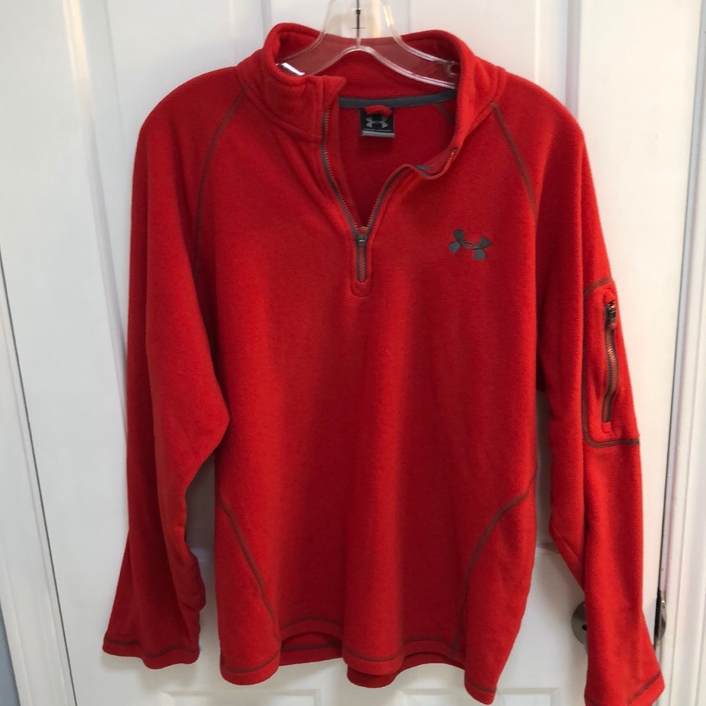 Under Armour Red 1/4 Zip Fleece Pullovet